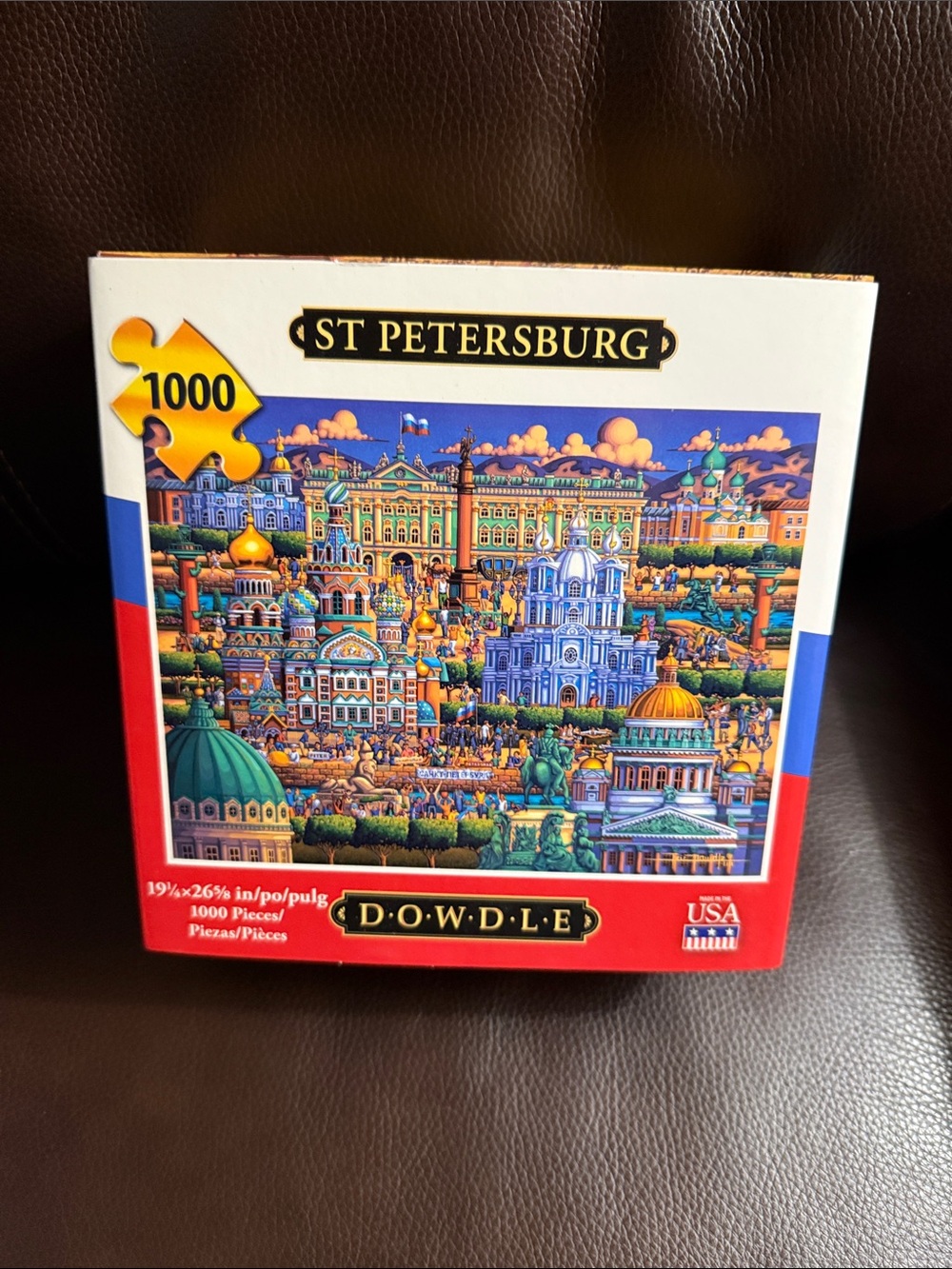 St. Petersburg 1000-Piece Jigsaw Puzzle by Dowdle Folk Art. Has poster